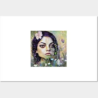 Mila among flowers Posters and Art